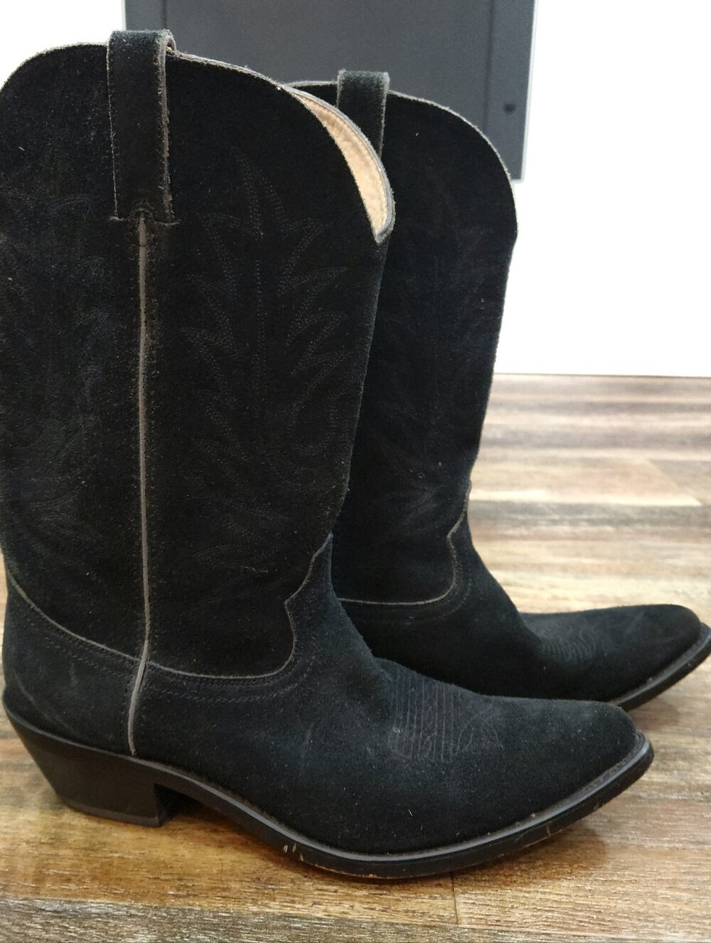 Durango Black Suede Cowboy Boots